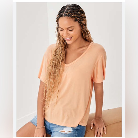 American eagle - Oversized soft and sexy jersey tee - medium - peach - Picture 1 of 8